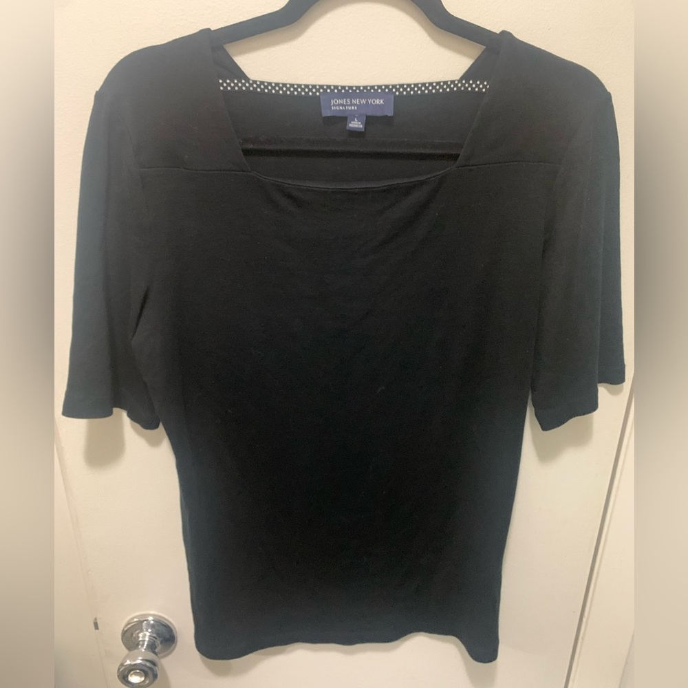 Jones New York black shirt- size L- EUC